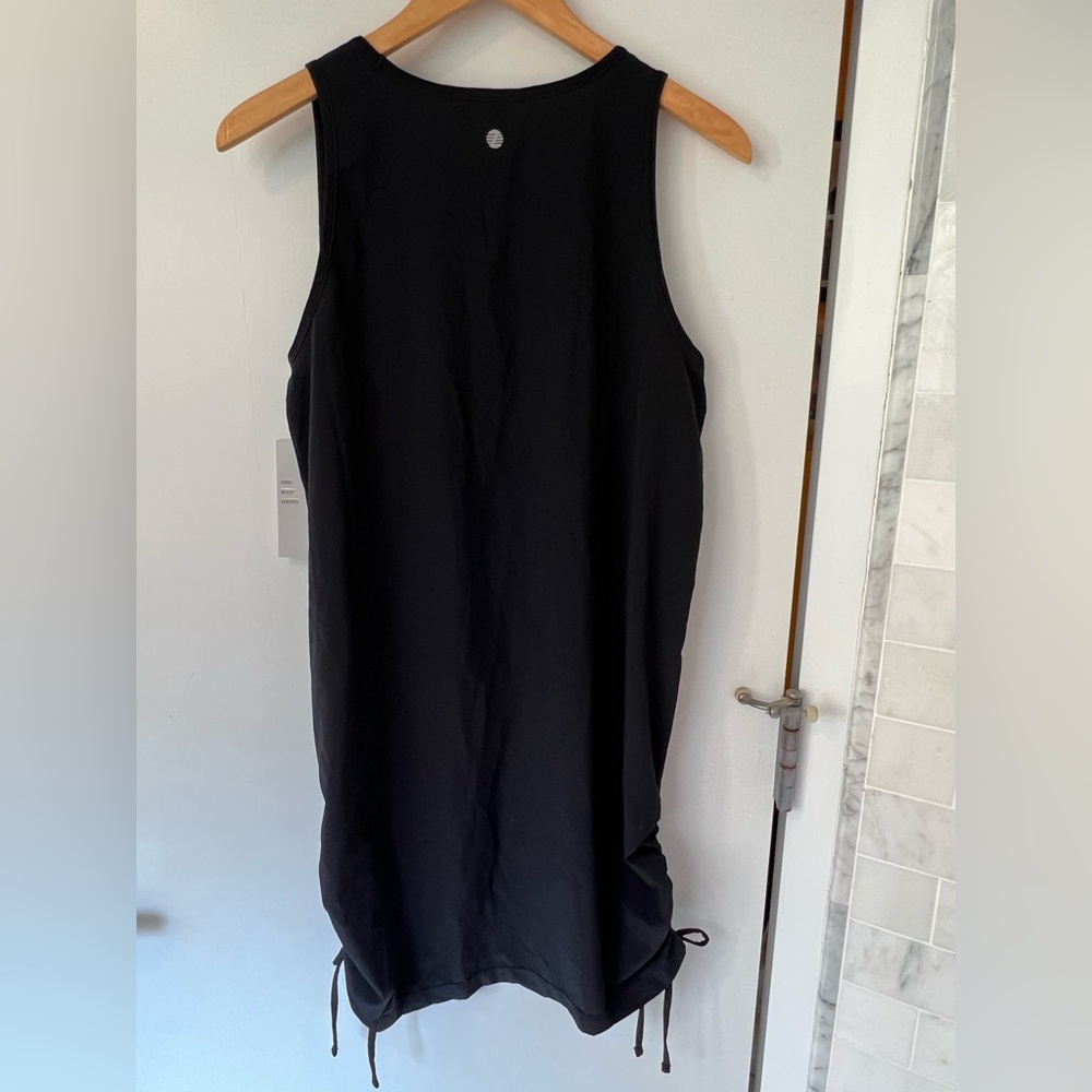 Zella Black Tank Top Dress with Side Ties - Picture 4 of 4